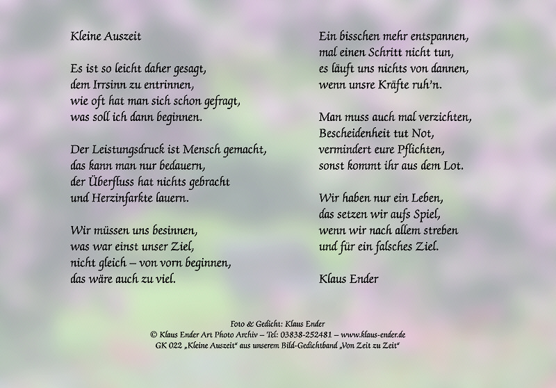 Gedicht Grusskarten Von Klaus Ender