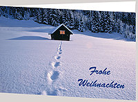 Hütte mit Spur